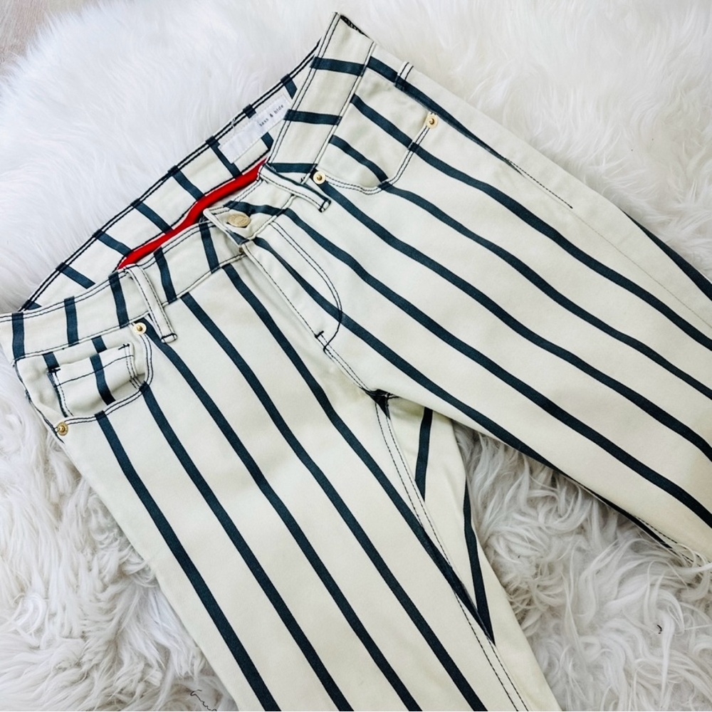 Sass and Bide Seeker State striped cropped skinny jeans